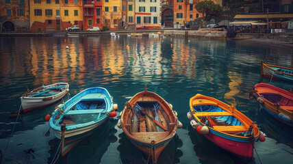 boats on the river generated by AI technology