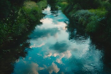  reflection of clouds in the water