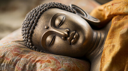 golden buddha statue generated by AI technology