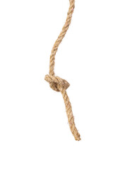 Rope knot isolated on white background with clipping path.