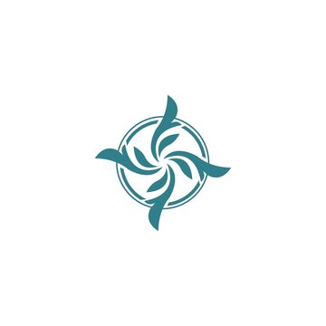 Circle nature creative vector logo template design