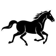 horse running vector illustration.