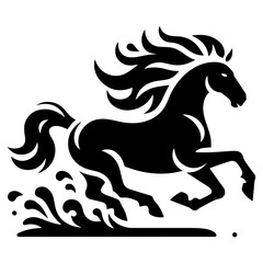 horse running vector illustration.