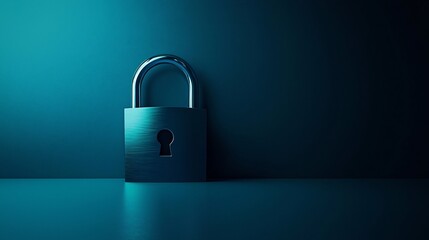 Naklejka premium Secure and Elegant Padlock Minimalist Representation for Advertising and Marketing Purposes