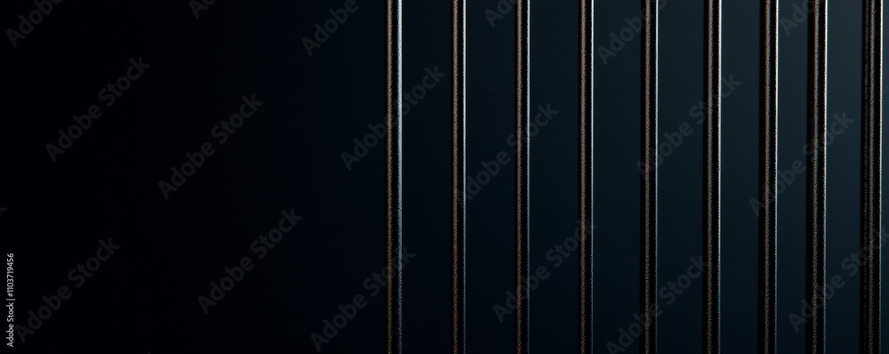 Poster law restriction and litigation concept. dark background with vertical lines creating a textured patt
