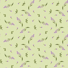 Vintage Purple Lavender Floral Illustration – Hand-Drawn Nature-Inspired Background