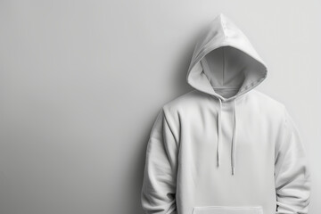 White hoodie modern minimalistic style