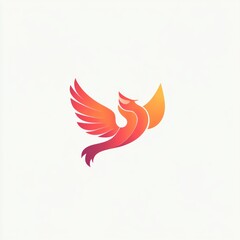 Obraz premium Here's a possible and keyword list for your stock photo submission.. _Abstract fiery phoenix bird logo design._