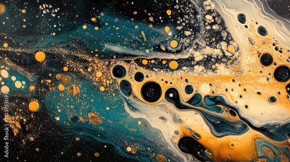 Poster abstract art with elegant patterns and luxurious textures, designed to captivate art enthusiasts and
