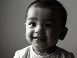 An infant&rsquo;s eyes sparkling with curiosity and joy.