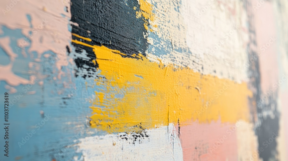 Aufkleber high-end abstract art with bold patterns and vibrant textures, creating a unique and marketable mast