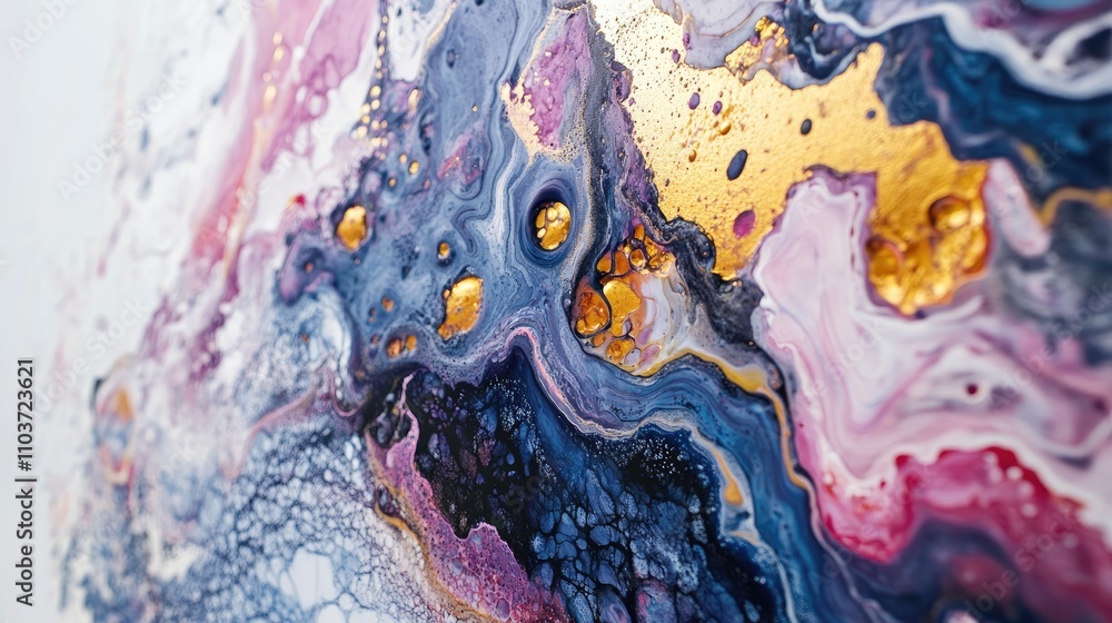 Aufkleber high-end abstract art with bold patterns and vibrant textures, creating a unique and marketable mast