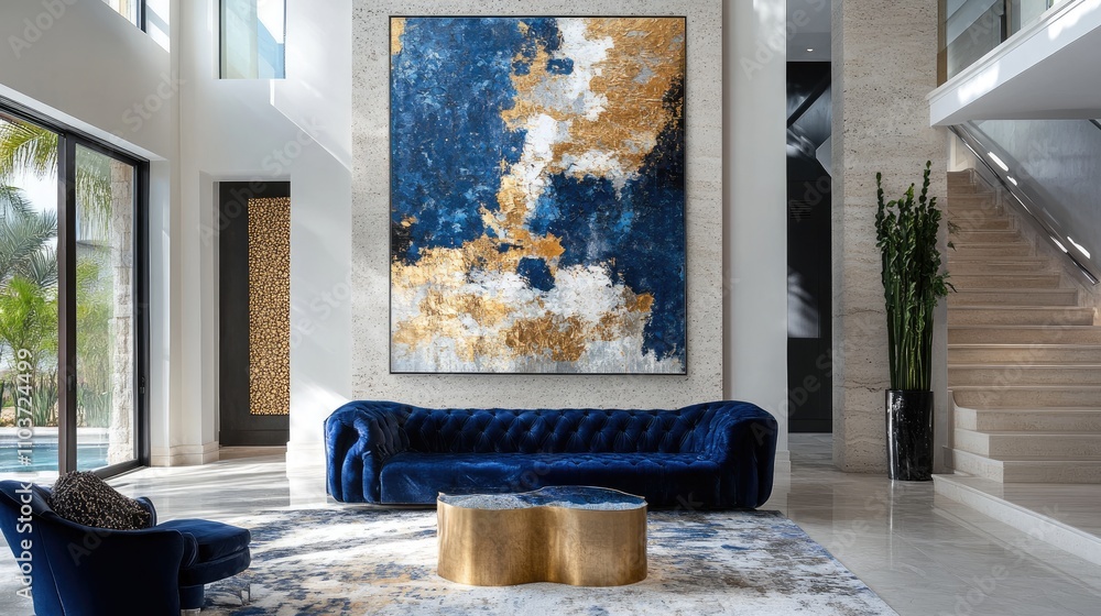 Aufkleber a bold abstract design with elegant textures and luxurious patterns, creating an impressive and mark