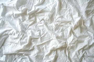 Obraz premium Messy bedding seen from above after sleeping