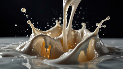 milk is poured into a glass