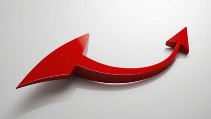 Curved red arrow pointing right