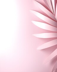 Obraz premium Elegant pink paper leaves on a soft background