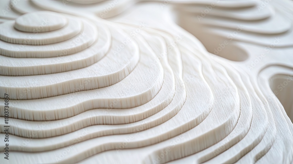 Poster close-up image of white wooden texture highlighting intricate grain patterns, ideal for emphasizing 