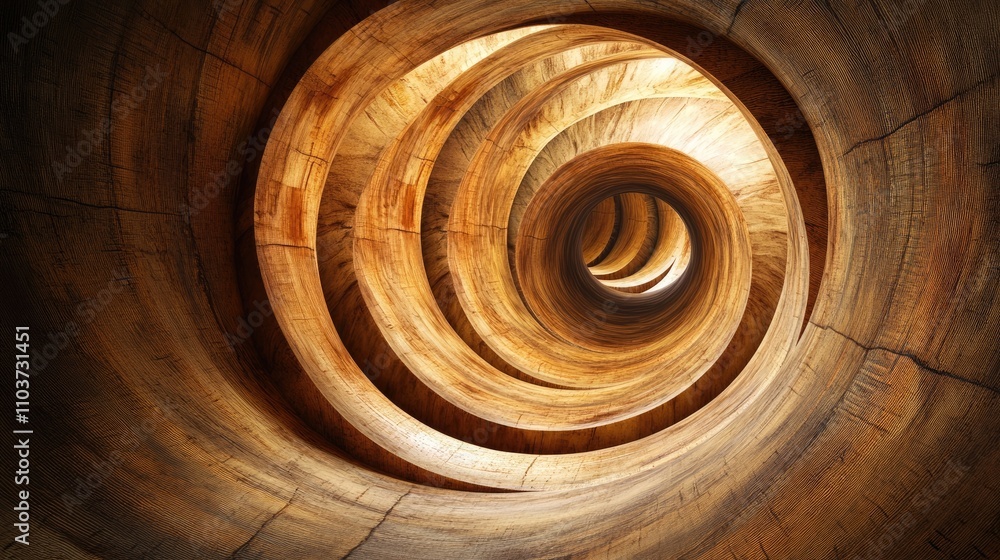 Poster a mesmerizing tunnel represents the idea of a vortex, drawing viewers into its captivating depths wi