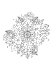 Flower coloring pages for adult