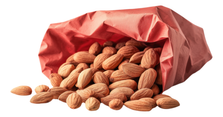 PNG Almonds in a red paper bag