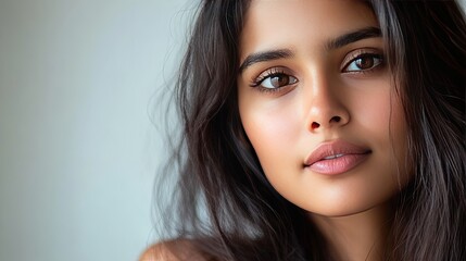 Naklejka premium Close-up Portrait of a Beautiful Woman
