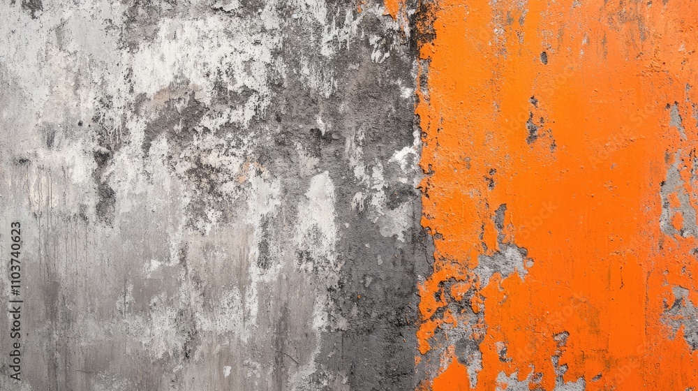 Poster vibrant oranges and grays create a textured abstract background, perfect for adding depth and intere
