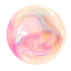 3D Iridescent Pink and Orange Stickers 