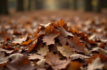 fallen autumn leaves