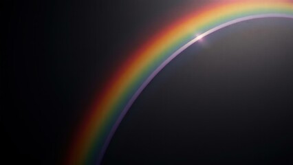 Obraz premium Vibrant Rainbow against Dark Sky: Captivating Wallpaper for Desktop and Mobile Backgrounds