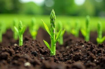 grass growing in soil