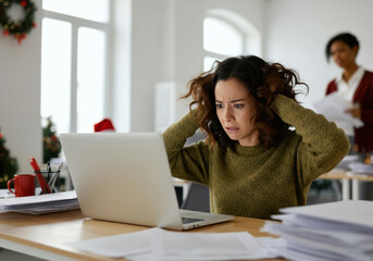 Stress and deadlines at the office before the holidays