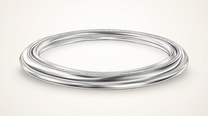 Fototapeta premium A sleek, intertwined silver ring showcasing elegant design and craftsmanship.