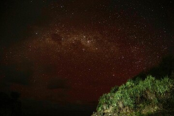 Tme lapse of clouds and stars at Gesing Beach Yogyakarta