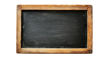 rustic wooden frame surrounds blank chalkboard, perfect for writing notes or drawings. Ideal for classrooms or creative spaces