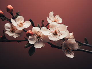 A soft decorative blossom flower symbolizing freshness and tenderness