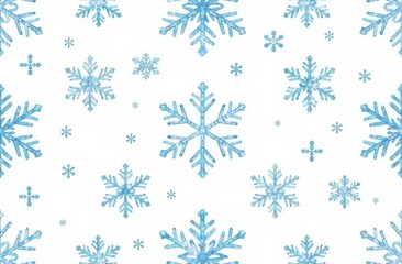 set of snowflakes background 