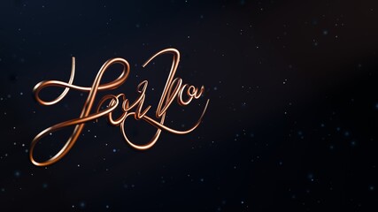 Naklejka premium Text For You in gold. Abstract 3D illustration. 