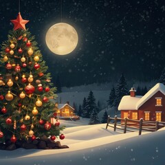 Christmas tree with gifts
