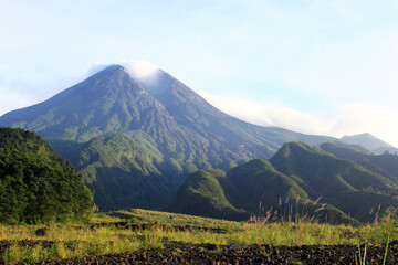 Fototapeta premium Volcano Mountain Merapi at Yogyakarta Indonesia