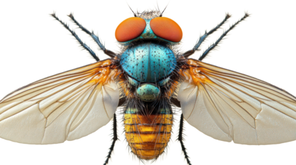 fly on white background