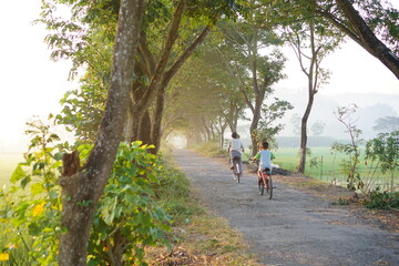 Riding in the Morning at Village