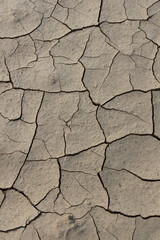 Dry arid land pattern in the desert-like environment