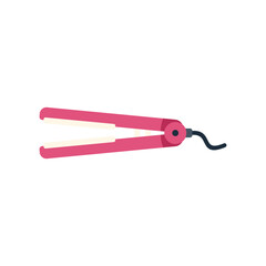 Pink hair straightener for achieving smooth and straight hair, perfect for creating stylish looks