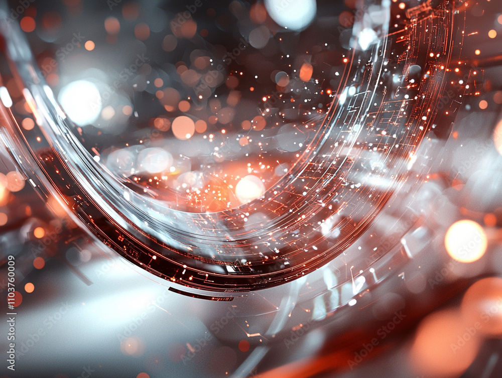 Poster dynamic ai generated visuals digital space abstract art futuristic environment close-up viewpoint cr