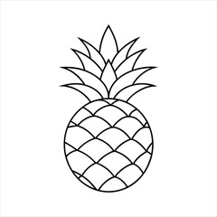 A vibrant illustration of a pineapple. vector illustration.