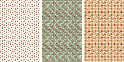 Padronagem/estampa com elementos natalinos que geram aconchego e lembranças boas do natal