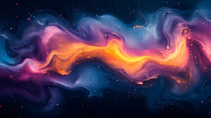 Dynamic waves of vibrant liquid paints colliding and blending seamlessly.