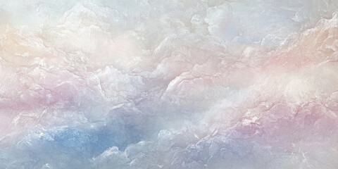 Iridescent gel surface with flowing textures in pastel pink, lavender, and sky blue. The finish is glossy with light-catching highlights and swirls.