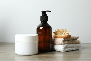 Personal hygiene products on the table